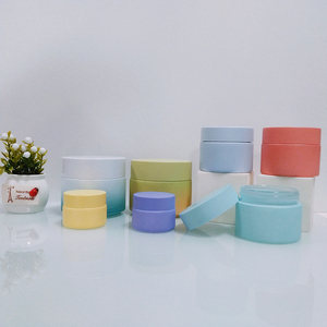 Wholesale 5ml-50ml Round Wide Mouth Frosted <b>Glass</b> Cosmetic Empty Cream Jars Plastic Cap for Face Cream <b>Packaging</b> Custom Logo - Product Image 5