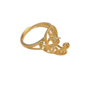 Bague baroque en argent S925 avec support de bague réglable de 15 mm, accessoires de bricolage, perles en vrac, bijoux 6080 - Product Image 5