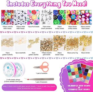 Jibaizhao 2024 Hot Selling 24 Color Ceramic Clay Porcelain Round Mixed Color Seed <b>Beads</b> DIY Bracelet Necklace Handmade <b>Set</b> Box - Product Image 2