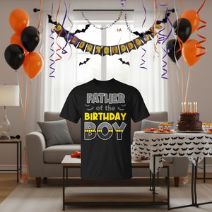 Camiseta con tema familiar de murciélagos para fiesta de niños, diseño de Padre del Cumpleañero - Product Image 3