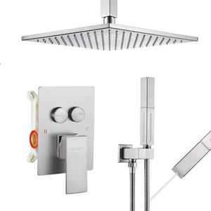 Sistema de ducha de baño de latón ORB de 3 tipos LED Cabezales de ducha de 12 pulgadas Mezclador de cascada Juegos de Ducha - Product Image 1