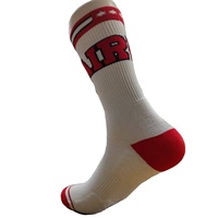 Chaussettes d'hiver pour jeunes, longueur de semelle 19 cm, antidérapantes, antibactériennes, épaisses, pour le sport, le baseball, le football, le basketball