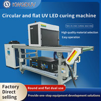 Machine à polymériser les lampes UV plates circulaires multifonctionnelles à bande transporteuse de 600mm de large avec réservoir d'eau LED pour séchage UV