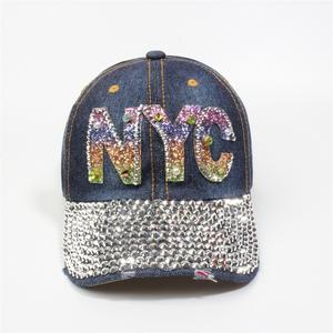 Gorra de béisbol popular exclusiva transfronteriza del fabricante al por mayor Diamantes de imitación completos Bandera americana Dot Velour Low Sun Oxford - Product Image 2