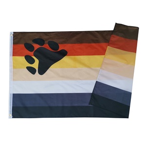 Tùy chỉnh quảng cáo 3 * 5ft mềm bay Polyester niềm tự hào mới cờ với màu đen nâu sọc gấu kỹ thuật số in cờ trong kho - Product Image 2