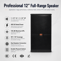 Haut-parleur plein spectre de 12 pouces 450W-900W pour extérieur/intérieur, idéal pour KTV/club