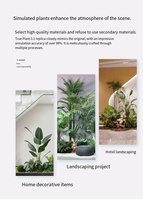 Grand palmier bananier artificiel en plastique léger, plante d'intérieur très réaliste avec grandes feuilles pour la décoration intérieure