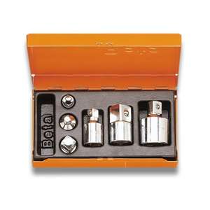 BETA - 009020814 Set with 6 <b>adaptors</b> for <b>socket</b> drivers - EAN 8014230342719 RATCHET AND <b>SOCKET</b> SETS 1/2" - Product Image 1