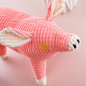 Großhandel Maßgefertigte Hundespielzeuge Luxuriöses Gefülltes Schwein Langlebiges Interaktives Plüsch-Quietschspielzeug für Mittelgroße und Große Hunde - Product Image 4