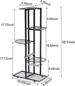 कस्टम इको फ्रेंडली इनडोर छोटे पैकेज वेस रोशनी फोल्डेबल 3 टियर प्लास्टिक प्लांटर स्टैंड बर्तन और पौधों के लिए स्टैंड - Product Image 3