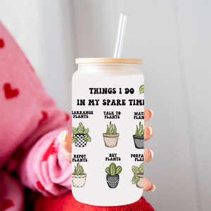 Envolturas para Vasos UV de 16oz con Diseño Floral Curativo para <span class=keywords><strong>la</strong></span> <span class=keywords><strong>Vida</strong></span> Diaria, Estética de Bosque Salvaje, Vibe Romántico Púrpura, Adhesivos DTF - Product Image 4