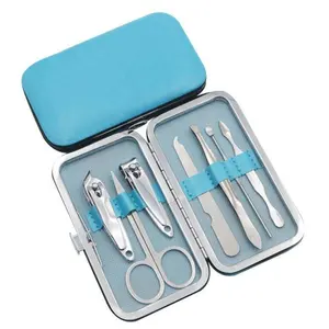 Hyf biểu tượng tùy chỉnh mini làm móng tay Kit bán buôn Nail Clipper Set với Túi PVC thép không gỉ Deluxe du lịch làm móng Set