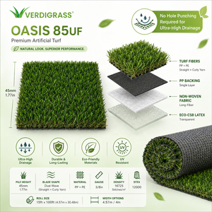 Gazon artificiel Verdigrass Heavy Duty 45 mm, doux, écologique, pour les allées publiques, les zones piétonnes, <span class=keywords><strong>pelouse</strong></span> synthétique résistante - Product Image 1