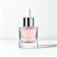 Nouveau style – Flacon compte-gouttes transparent givré pour huiles essentielles et sérums, 20 ml, 30 ml, 40 ml – Vaporisateur en verre pour soins de la peau – OEM