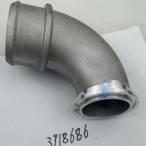 ท่อไอดีอะลูมิเนียมโค้งงอ Dongfeng Cummins QSB6.7 Turbo รุ่น 3918686 พร้อมแคลมป์สำหรับเปลี่ยน - Product Image 2