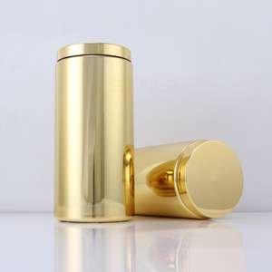 Pot de poudre de protéine en plastique chromé doré de 1L 900ml personnalisé récipient de supplément nutritionnel pour le sport emballage de capsule avec couvercle - Product Image 2