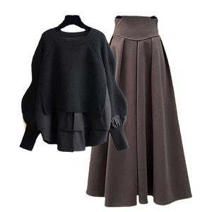 <span class=keywords><strong>Ensemble</strong></span> deux pièces vintage pour femmes, <span class=keywords><strong>jupe</strong></span> longue et <span class=keywords><strong>pull</strong></span> d'hiver, motif tricoté sur mesure, vente en gros - Product Image 6