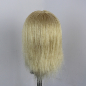 Tête de formation de vrais cheveux humains blonds avec barbe moustache cheveux naturels <span class=keywords><strong>homme</strong></span> tête de Mannequin d'entraînement - Product Image 3