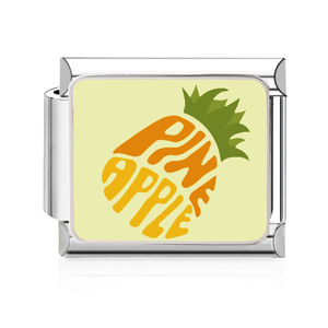 Fruit Series Italian Modular Bracelet Links Stainless Steel Rectangle DIY Jewelry Set For Bracelet Making Oil Dripping Finish - Product Image 4