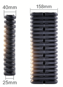 Tuyau de drainage plat en PEHD ondulé perforé ACT X158 ASTM D2122/D2422, étanche, séchage rapide, fente 3.0x25mm, connecteur complet - Product Image 5