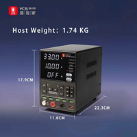 Alimentation de laboratoire CC YCS 3310 33V 10A 330W à faible ondulation avec protection contre les impulsions, limiteur 6.2V/8.4V et 4 touches de mémoire
