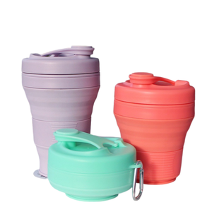 แก้วกาแฟซิลิโคนพับได้พกพาสะดวกน้ำหนักเบาเป็นมิตรต่อสิ่งแวดล้อม800มล. สำหรับเดินทางโลโก้ออกแบบได้ตามที่ต้องการ - Product Image 2