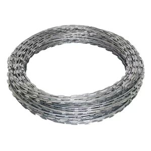 Lames perforant le grillage, clous anti-escalade, filet de protection en spirale contre les serpents, fil de fer barbelé galvanisé à tissage simple, fil de fer barbelé rasoir. - Product Image 3