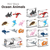 Jouets de construction en mini blocs amusants et mignons en forme d'animaux, de camions de pompiers et de navires, plantes en pot
