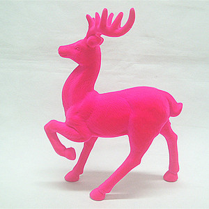 <span class=keywords><strong>Renne</strong></span> floqué en plastique, avec pied - Product Image 3