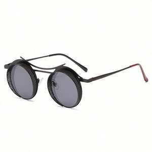 Gafas de Sol Redondas Steampunk de Moda Retro 2022 para Mujer, Montura de Aleación, Gafas de Sol Punk para Hombre - Product Image 6