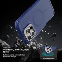 Étui de téléphone robuste antichoc 3 en 1 pour iPhone 16 15 14 13 Pro Max 16 Plus, support d'objectif en métal, coque magnétique
