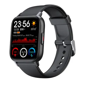 Relógio inteligente para homens, monitor de frequência cardíaca QS16 Pro, monitor de fitness e saúde, esportes ao ar livre, corrida, música e controle