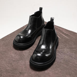 Zapatos casuales de cuero genuino para hombre con punta redonda retro, modernos, estilo ejecutivo, zapatos formales de lujo - Product Image 2