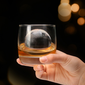 Ba vách đá hình cầu xô cách điện cơ sở thép không gỉ 4 giờ giữ băng tái sử dụng tinh thể rõ ràng Xô đá - Product Image 3