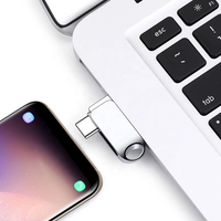 Mini commande D'instantané D'USB en métal pour Téléphone Pivotant OTG CLÉ USB lecteur D'importation disque mémoire clé USB 32 go