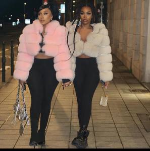 Abbigliamento invernale da donna abbigliamento caldo spesso giacca <span class=keywords><strong>di</strong></span> pelliccia corta <span class=keywords><strong>di</strong></span> alta qualità da donna in pelliccia sintetica - Product Image 6