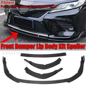 New 3pcs Car Front Bumper Lip <b>Splitter</b> Fins Body Kit Chin Spoiler Diffuser Deflector for Toyota Camry SE/XSE 2018 2019 - Product Image 1