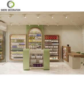Pharmacy Cosmetics Display <b>Cabinet</b> Skincare Showcase Stand Dermo-Cosmetics Shelf for Drug Store Beauty Interi - Product Image 1