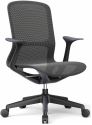 Chaise de bureau ergonomique avec dossier et pivotante, chaise en maille respirante pour le personnel, réglable en hauteur