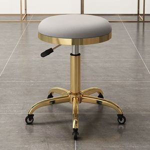 Tabouret pivotant et réglable en hauteur pour soins capillaires, tabouret rond pour manucure, conçu pour les salons de coiffure, chaise pivotante. - Product Image 5