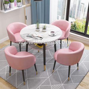 Modern Smart Double-deck <b>Dining</b> <b>Table</b> Chairs <b>4</b> Seat Room MDF Marble <b>Round</b> and <b>Sets</b> N2104 <b>Dining</b> <b>Table</b> <b>Set</b> N2104 - Product Image 3
