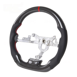 Volante Sportivo in Vera Fibra di Carbonio per Chevrolet <span class=keywords><strong>Corvette</strong></span> C6 Convertibile 07-13, Rivestimento in Pelle <span class=keywords><strong>Nera</strong></span> - Product Image 3