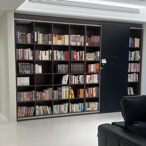 Bibliothèque en bois moderne sur mesure avec portes, bibliothèque à porte cachée, bibliothèque rotative, bibliothèque arquée <span class=keywords><strong>Billy</strong></span> pour salon - Product Image 1