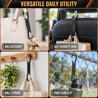 Porte-clés personnalisé en paracorde, cordon de suspension, vente en gros, OEM pour bouteille d'eau, clés, sac à dos, bagages, breloques