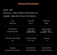 Distributeur automatique intelligent tout-en-un JK89 pour café froid, thé et soda, écran tactile 32 pouces, IoT, pour appartement, bureau, salle de sport, paiement par carte et QR