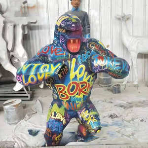 Giardino personalizzato paesaggio geometrico dipinto di vetro scultura animale modello blocco decorazione di superficie immobiliare grandi ornamenti - Product Image 4