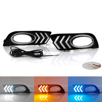 Feux de jour à LED modifiés, feux antibrouillard avant, feux de jour DRL, feux décoratifs pour Honda Civic 12-13