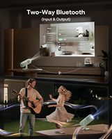 Projecteur intelligent portable Aurzen BOOM Air Google TV, compatible 4K, mise au point en temps réel, audio Dolby, support réglable, vert