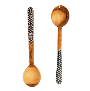 Ensemble de fourchettes élégantes couverts ustensiles de cuisine maison hôtel table à manger dîner unique couverts en bois naturel couverts salade - Product Image 4