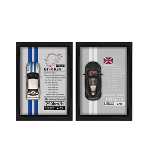 Marco de Coche Deportivo 3D: Modelo de Supercoche de Aleación de Metal, Arte de Pared - Product Image 1